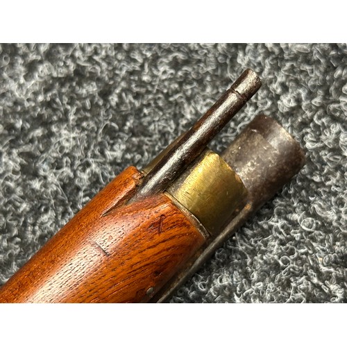5360 - Percussion Cap Pistol with 20mm long barrel, bore approx. 18mm. Lock holds at both full and half coc... 