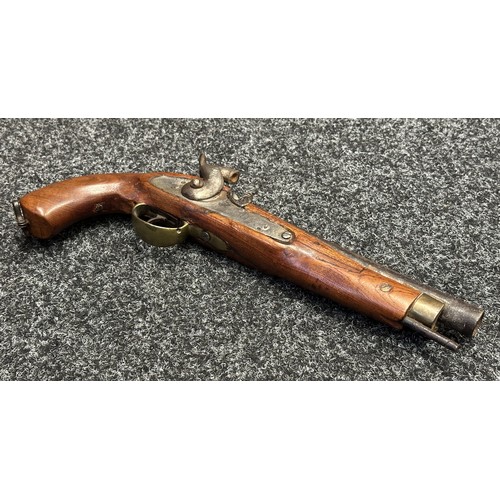5360 - Percussion Cap Pistol with 20mm long barrel, bore approx. 18mm. Lock holds at both full and half coc... 