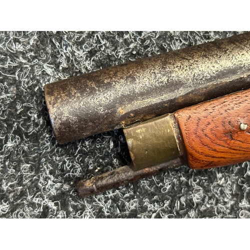 5360 - Percussion Cap Pistol with 20mm long barrel, bore approx. 18mm. Lock holds at both full and half coc... 