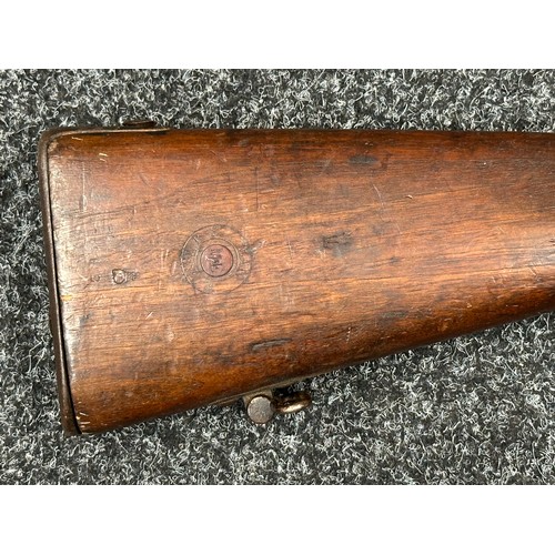 5361 - French M1874 Gras Single Shot Bolt Action Rifle in 11mm x 59mmR Cal. Serial number 71112. 825mm long... 