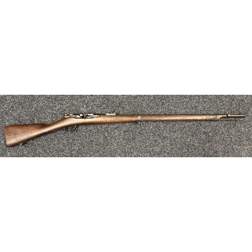 5361 - French M1874 Gras Single Shot Bolt Action Rifle in 11mm x 59mmR Cal. Serial number 71112. 825mm long... 