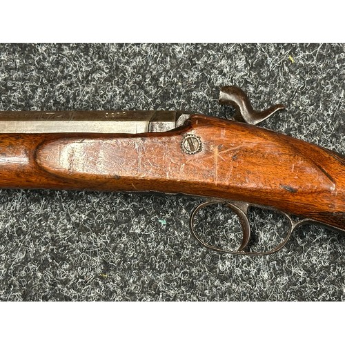 5362 - Continental Percussion Cap Shotgun with  Octagonal Smoothbore Barrel 650mm in length, bore approx. 1... 