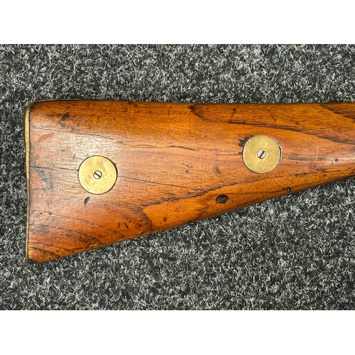 5363 - Percussion Cap 2 Band Enfield Musket with 880mm long barrel, bore approx. 15mm. Lock marked 