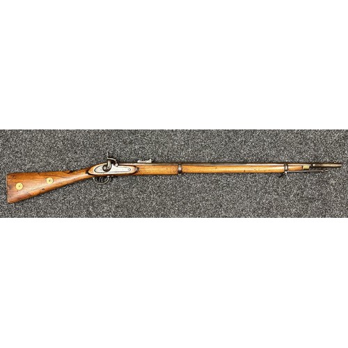 5363 - Percussion Cap 2 Band Enfield Musket with 880mm long barrel, bore approx. 15mm. Lock marked 
