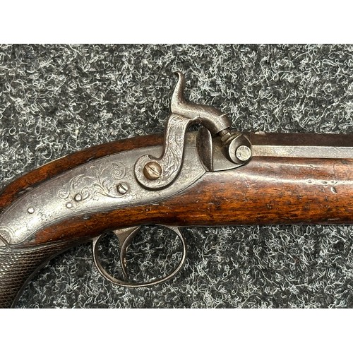 5367 - Percussion Cap Pistol with smoothbore octagonal barrel 140mm in length marked 