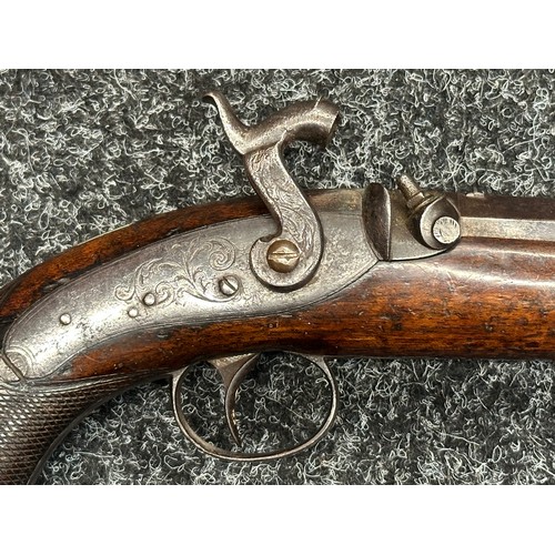 5367 - Percussion Cap Pistol with smoothbore octagonal barrel 140mm in length marked 