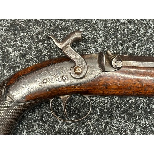 5367 - Percussion Cap Pistol with smoothbore octagonal barrel 140mm in length marked 