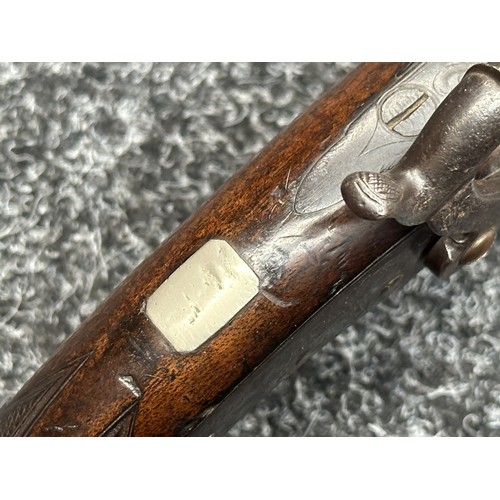 5367 - Percussion Cap Pistol with smoothbore octagonal barrel 140mm in length marked 