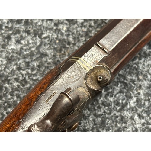 5367 - Percussion Cap Pistol with smoothbore octagonal barrel 140mm in length marked 