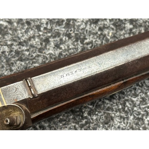 5367 - Percussion Cap Pistol with smoothbore octagonal barrel 140mm in length marked 