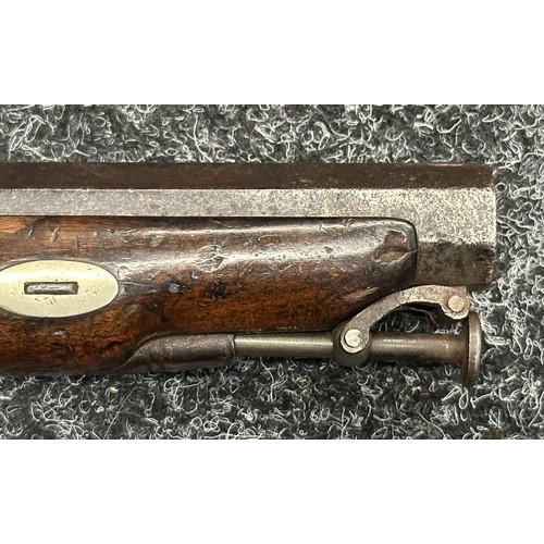 5367 - Percussion Cap Pistol with smoothbore octagonal barrel 140mm in length marked 