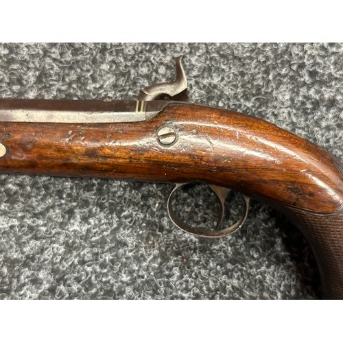 5367 - Percussion Cap Pistol with smoothbore octagonal barrel 140mm in length marked 