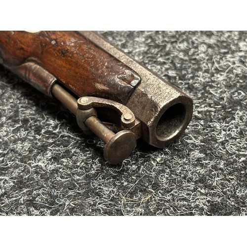 5367 - Percussion Cap Pistol with smoothbore octagonal barrel 140mm in length marked 