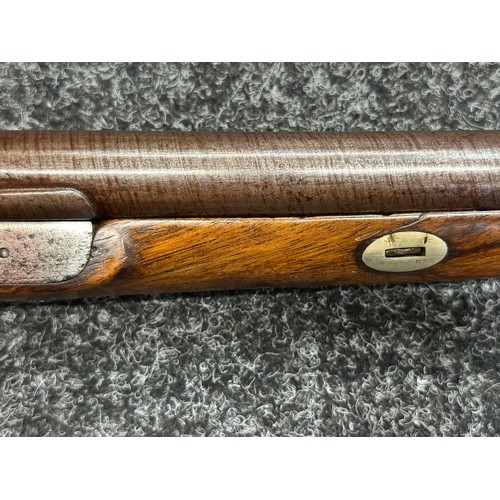 5368 - English 14 Bore Percussion Cap Double Barrel Shotgun with 745mm long barrels. Birmingham Proof marke... 