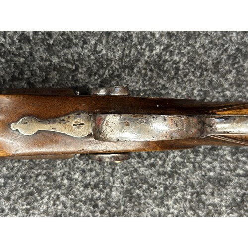 5368 - English 14 Bore Percussion Cap Double Barrel Shotgun with 745mm long barrels. Birmingham Proof marke... 
