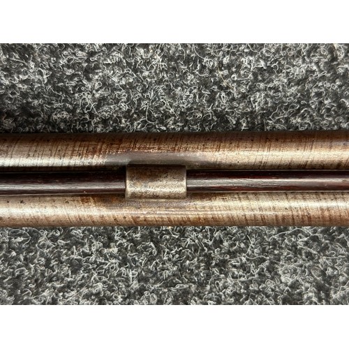 5368 - English 14 Bore Percussion Cap Double Barrel Shotgun with 745mm long barrels. Birmingham Proof marke... 