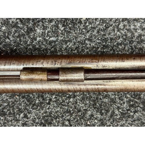 5368 - English 14 Bore Percussion Cap Double Barrel Shotgun with 745mm long barrels. Birmingham Proof marke... 