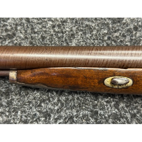5368 - English 14 Bore Percussion Cap Double Barrel Shotgun with 745mm long barrels. Birmingham Proof marke... 