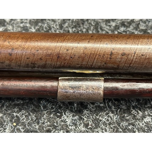 5368 - English 14 Bore Percussion Cap Double Barrel Shotgun with 745mm long barrels. Birmingham Proof marke... 