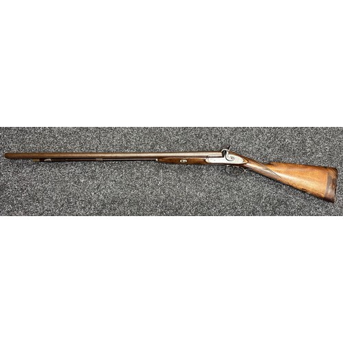 5368 - English 14 Bore Percussion Cap Double Barrel Shotgun with 745mm long barrels. Birmingham Proof marke... 