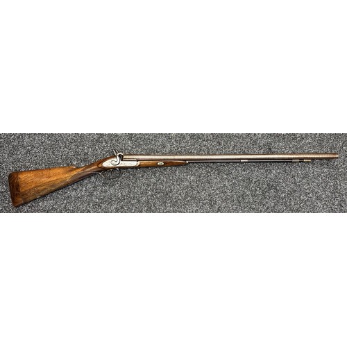 5368 - English 14 Bore Percussion Cap Double Barrel Shotgun with 745mm long barrels. Birmingham Proof marke... 