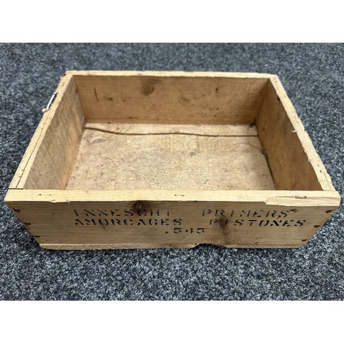 5369 - A collection of empty cardboard and plastic ammunition and primer boxes including a box for a Smith ... 