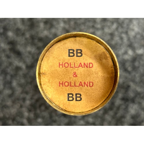 5370 - Holland & Holland 1 1/2 inch Brass Punt Gun Cartridge. Sectioned to show the propellant, wad and sho... 