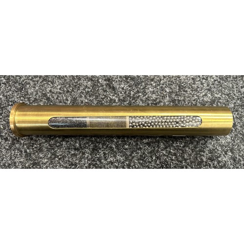 5370 - Holland & Holland 1 1/2 inch Brass Punt Gun Cartridge. Sectioned to show the propellant, wad and sho... 