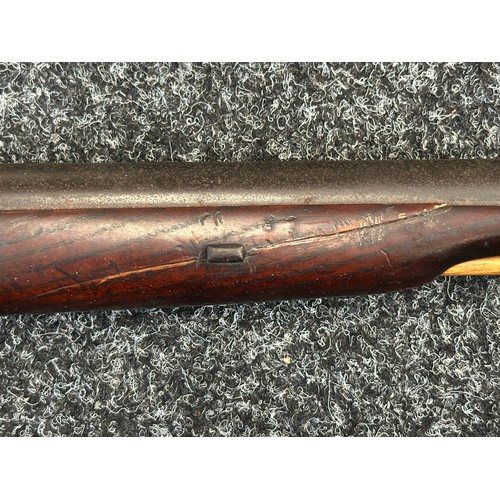 5371 - Percussion Cap Musket. No hammer. Bore approx. 17mm. Barrel length 770mm. Overall length 116cm. Make... 
