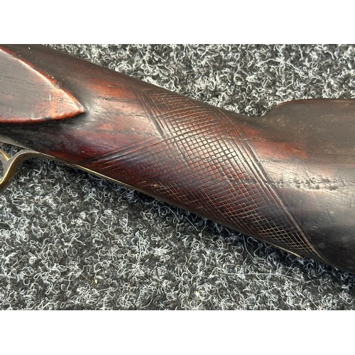 5371 - Percussion Cap Musket. No hammer. Bore approx. 17mm. Barrel length 770mm. Overall length 116cm. Make... 