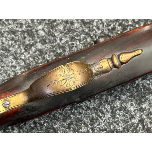 5371 - Percussion Cap Musket. No hammer. Bore approx. 17mm. Barrel length 770mm. Overall length 116cm. Make... 