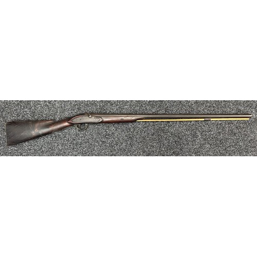 5371 - Percussion Cap Musket. No hammer. Bore approx. 17mm. Barrel length 770mm. Overall length 116cm. Make... 