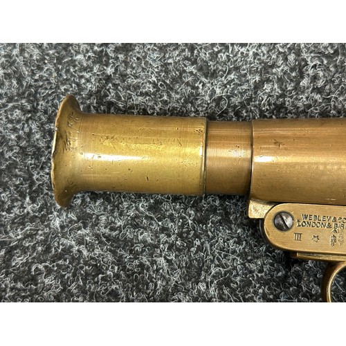5374 - Deactivated WW1 British Webley & Scott Flare Pistol serial number 94953. Complete with Current 2025 ... 
