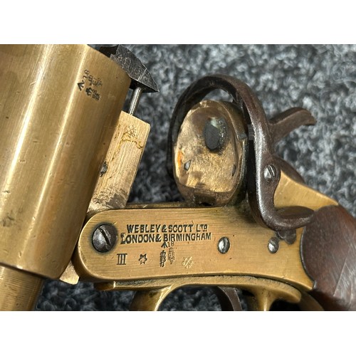 5374 - Deactivated WW1 British Webley & Scott Flare Pistol serial number 94953. Complete with Current 2025 ... 