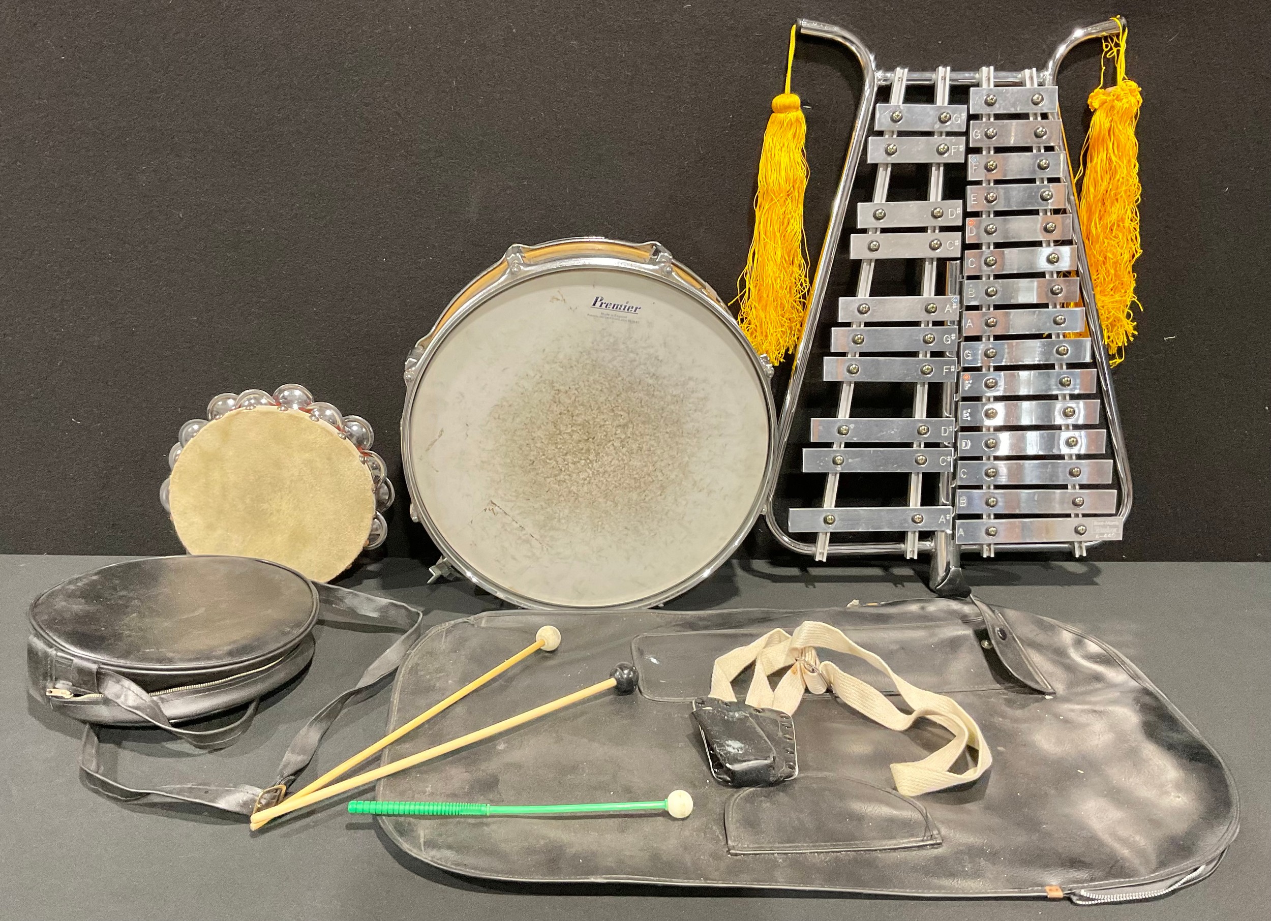 Musical Instruments - a portable glockenspiel with beaters, strap and ...