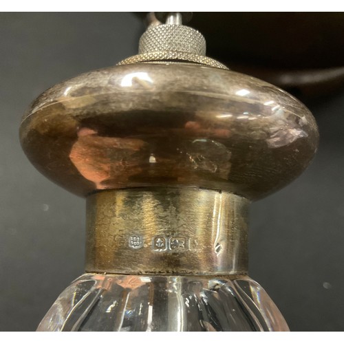 5051 - A large George V silver mounted perfume atomiser, Birmingham 1924