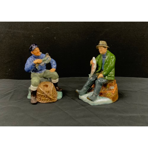 81 - Royal Doulton figures including, A Good Catcher HN1965 and The Lobster Man HN2317 (2).