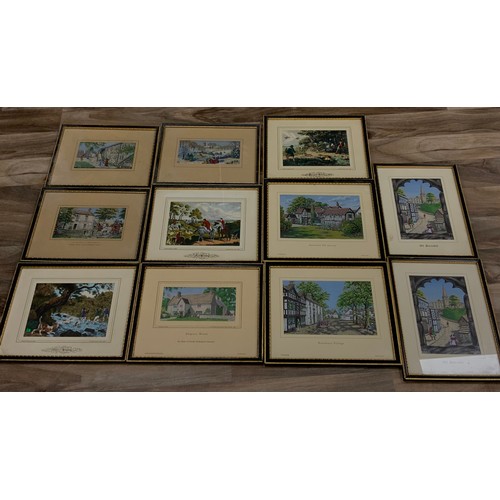 120 - A collection of Brocklehurst Whiston Macclesfield silks, inc Prestbury Village with Mini, Town Hall,... 