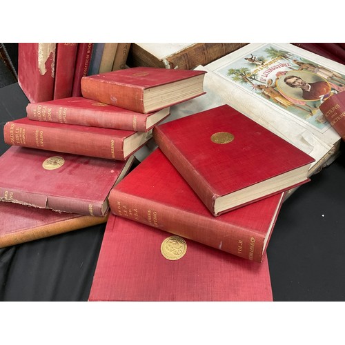 142 - Books - The life and exploration of Dr Livingstone, a set of nineteen Rudyard Kipling books, c.1910,... 