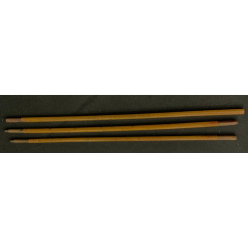 151 - A cased set of 19th century brewery spile rods in fitted leather case by J. Long Ltd, London, the th... 