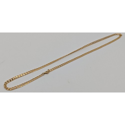 315 - A 9ct gold curb link chain,
measuring approx. 4mm wide, stamped 