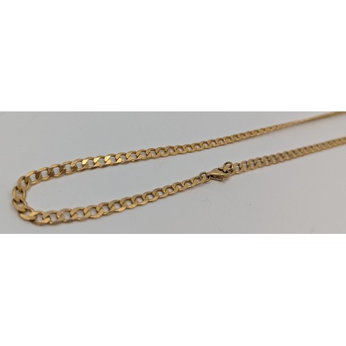 315 - A 9ct gold curb link chain,
measuring approx. 4mm wide, stamped 