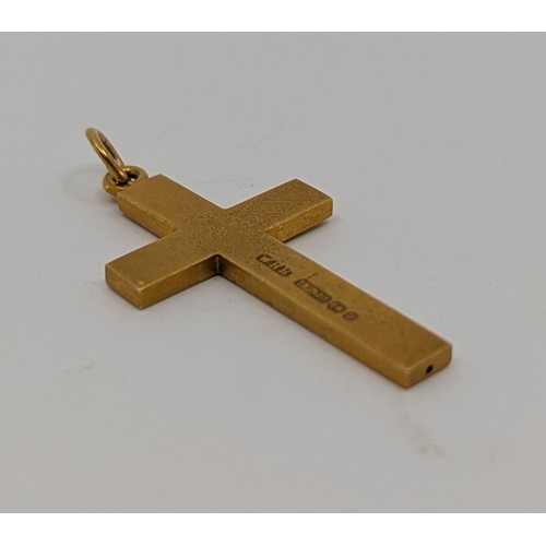 360 - A 15ct gold cross pendant, 
hallmarked 