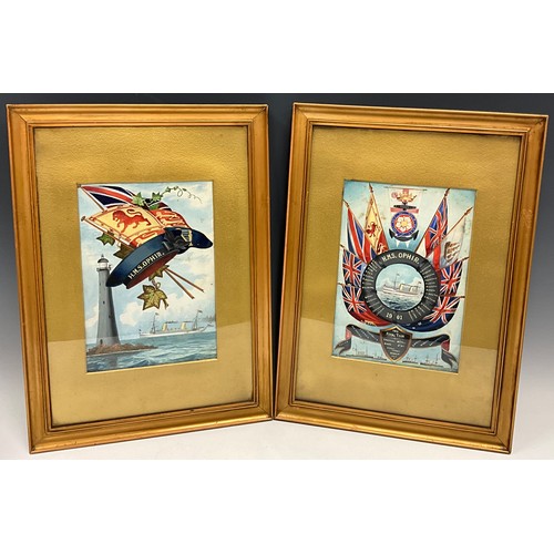 512 - British Maritime School (early 20th century), a pair, HMS Ophir, commemorating the Royal Tour, 1901,... 