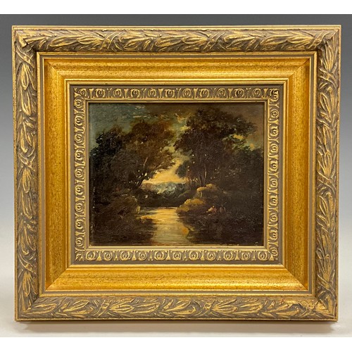 502 - W. F. Ready, 19th century English school, 
River by Moonlight, 
attribution verso, oil on board, 11c... 