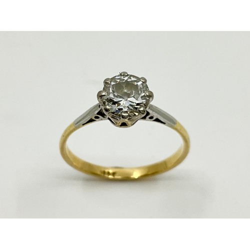 181 - An 18ct gold old european cut diamond solitaire ring,
set with an approx. 0.75ct (3/4 carat) old eur... 