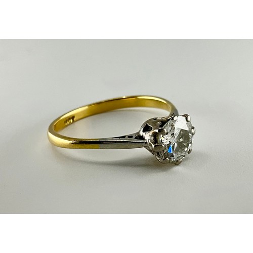 181 - An 18ct gold old european cut diamond solitaire ring,
set with an approx. 0.75ct (3/4 carat) old eur... 