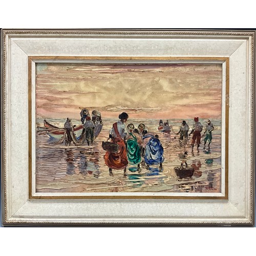 530 - Adelio Zagni Zeelie (South African 1911 - 1991) 
A Coastal Harvest, South Africa, 
signed, dated 195... 