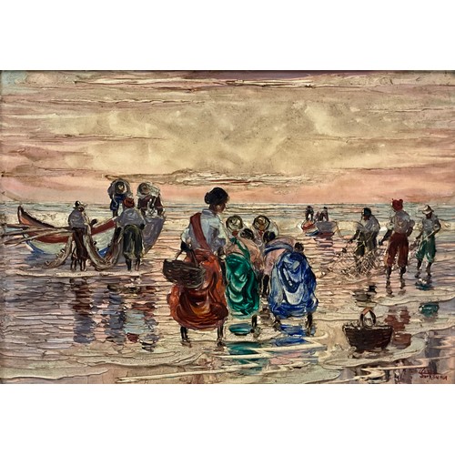 530 - Adelio Zagni Zeelie (South African 1911 - 1991) 
A Coastal Harvest, South Africa, 
signed, dated 195... 