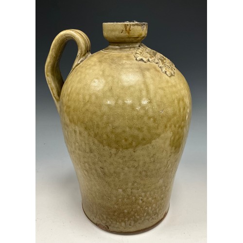 226 - A 19th century glazed stoneware flagon, ‘W. Barton, Spirit Merchant, Wicker, Sheffield’, 30cm high; ... 